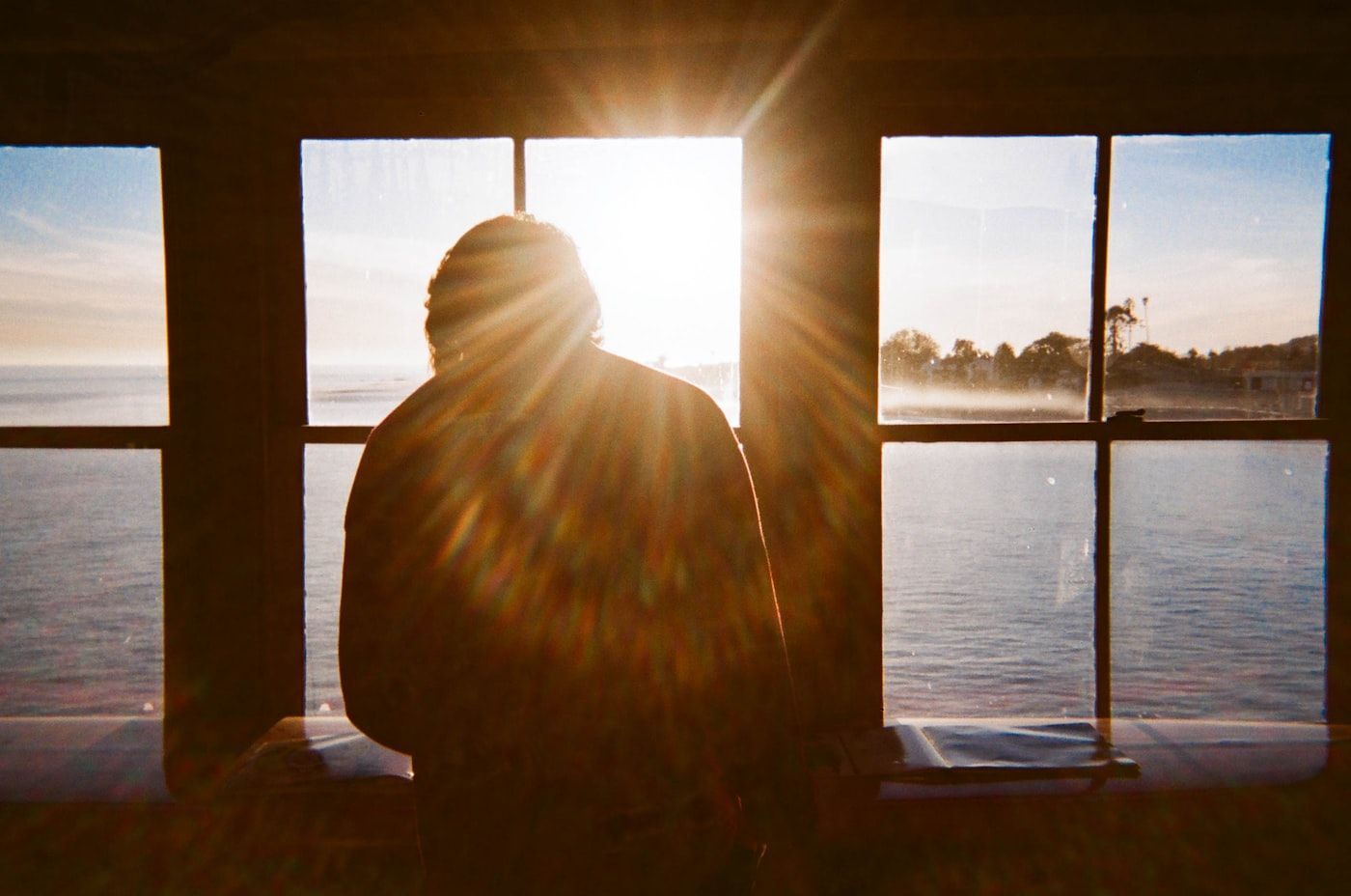 A person seated by a large window, representing long-term schizophrenia care